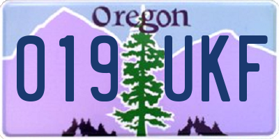 OR license plate 019UKF