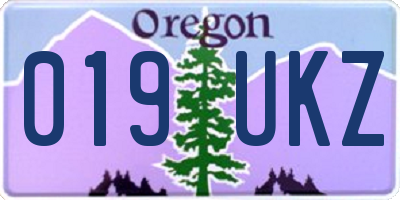 OR license plate 019UKZ