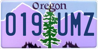 OR license plate 019UMZ