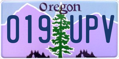 OR license plate 019UPV