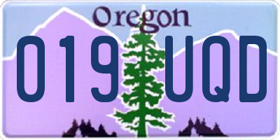 OR license plate 019UQD