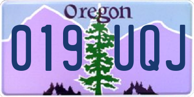 OR license plate 019UQJ