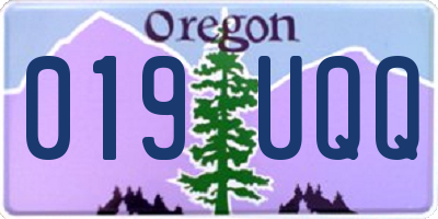 OR license plate 019UQQ