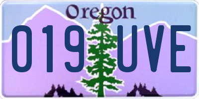 OR license plate 019UVE