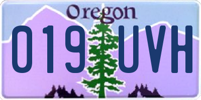 OR license plate 019UVH
