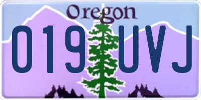 OR license plate 019UVJ