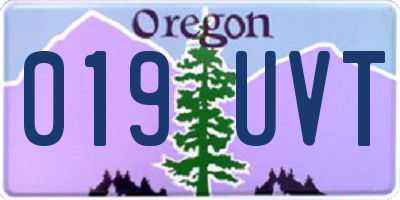 OR license plate 019UVT