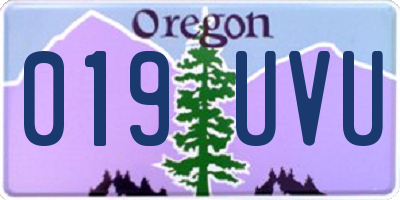 OR license plate 019UVU
