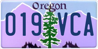 OR license plate 019VCA