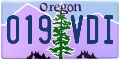 OR license plate 019VDI
