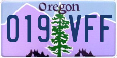 OR license plate 019VFF