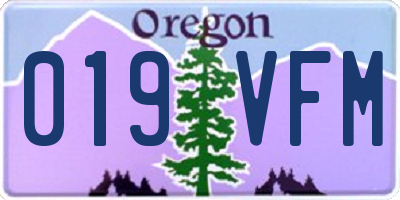 OR license plate 019VFM
