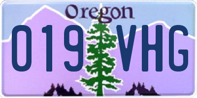 OR license plate 019VHG