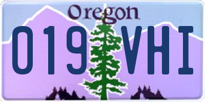 OR license plate 019VHI