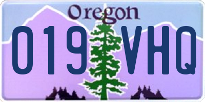 OR license plate 019VHQ