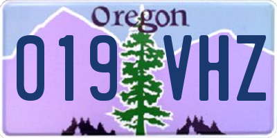 OR license plate 019VHZ