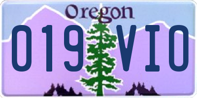 OR license plate 019VIO