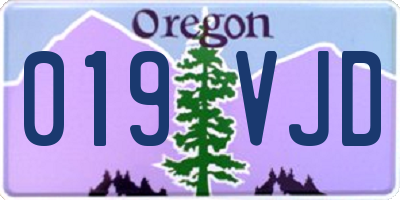 OR license plate 019VJD