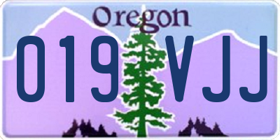 OR license plate 019VJJ