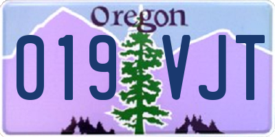 OR license plate 019VJT