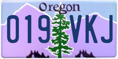 OR license plate 019VKJ