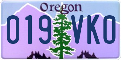 OR license plate 019VKO