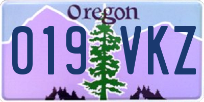 OR license plate 019VKZ