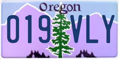 OR license plate 019VLY
