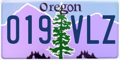 OR license plate 019VLZ
