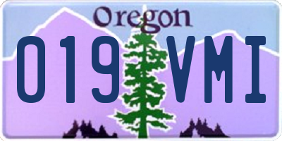 OR license plate 019VMI