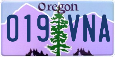 OR license plate 019VNA
