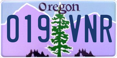 OR license plate 019VNR