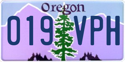 OR license plate 019VPH
