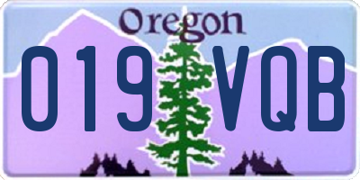 OR license plate 019VQB