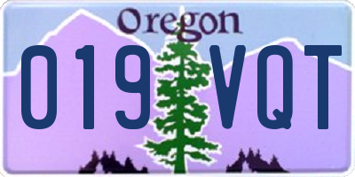 OR license plate 019VQT