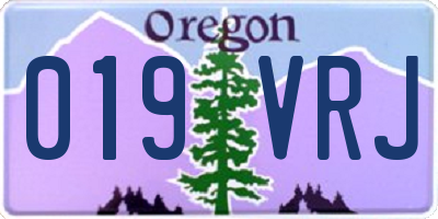 OR license plate 019VRJ