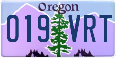 OR license plate 019VRT