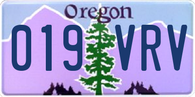 OR license plate 019VRV