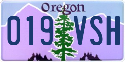 OR license plate 019VSH