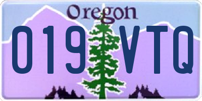 OR license plate 019VTQ