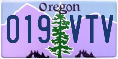 OR license plate 019VTV