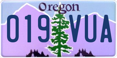 OR license plate 019VUA