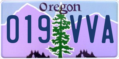 OR license plate 019VVA