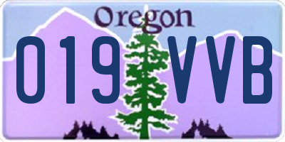OR license plate 019VVB