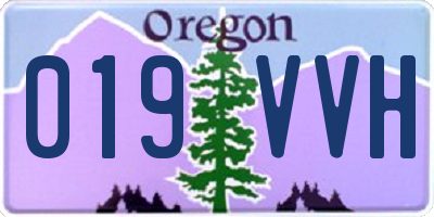 OR license plate 019VVH