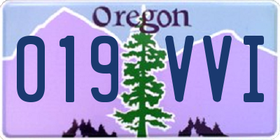OR license plate 019VVI