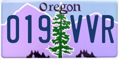 OR license plate 019VVR