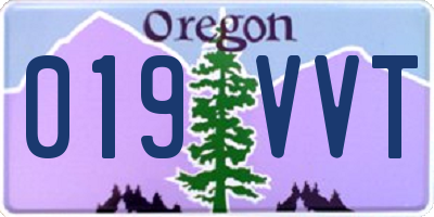 OR license plate 019VVT