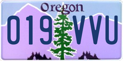 OR license plate 019VVU