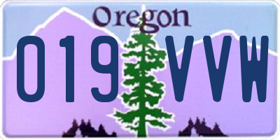 OR license plate 019VVW
